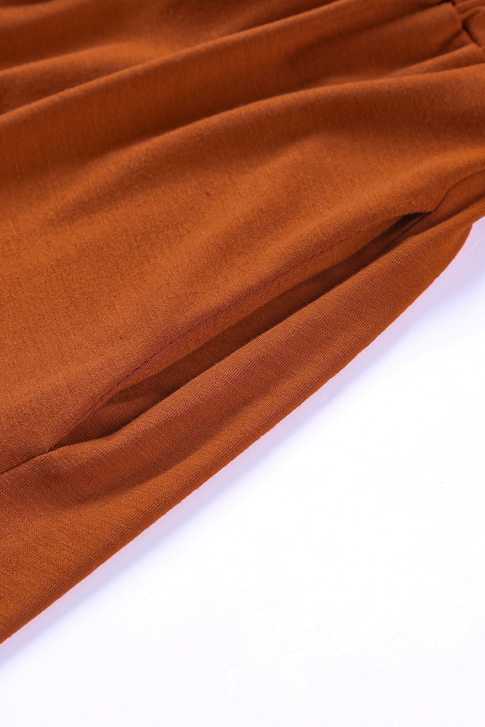 Orange Button Up High Waist Long Sleeve Dress