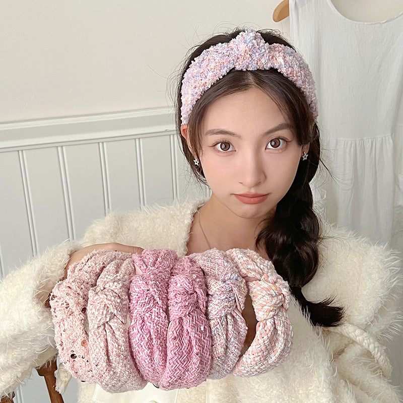 Fashion Retro Type Classic Style Woolen Knotted Headband