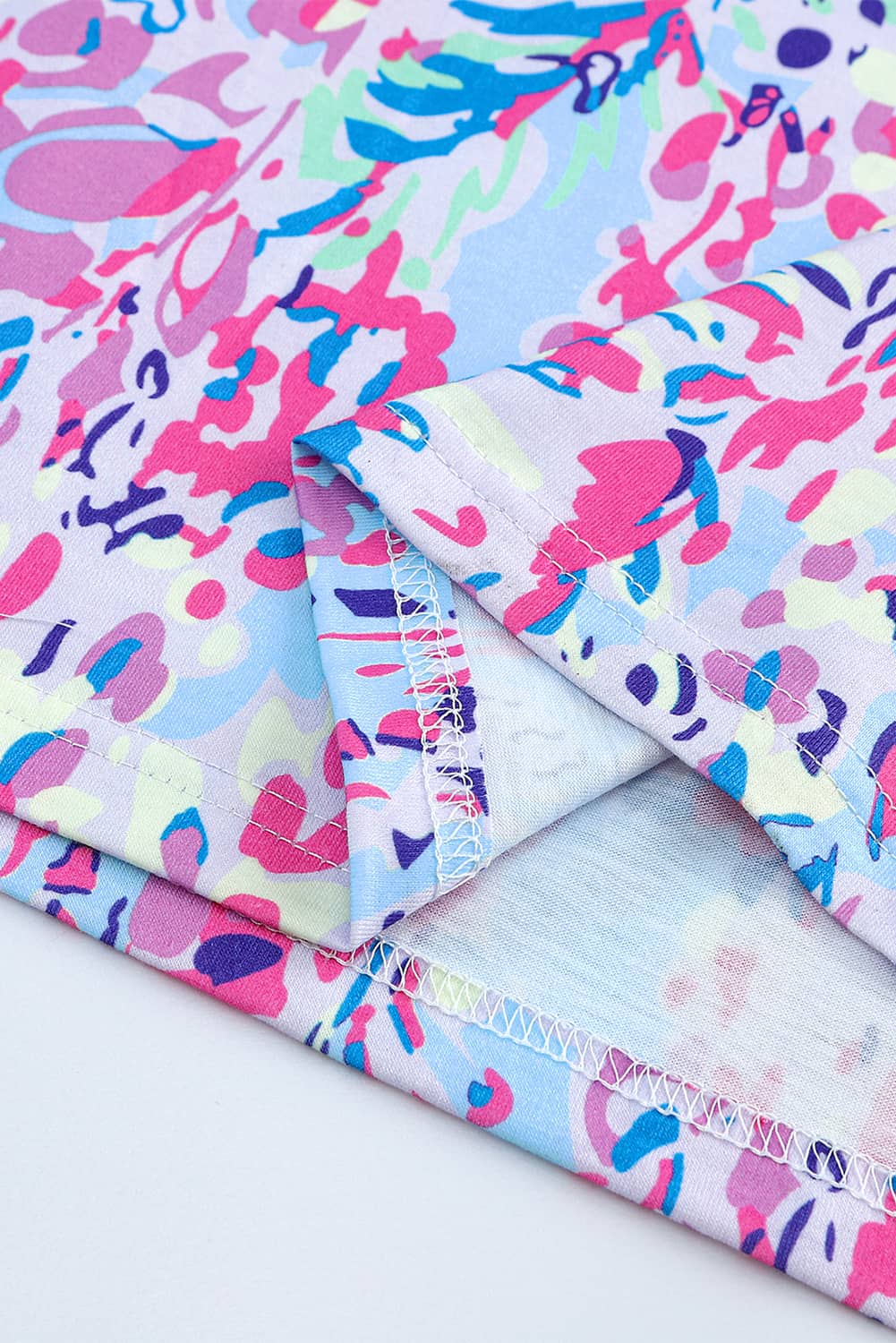 Pink Loose Painted Floral Tee