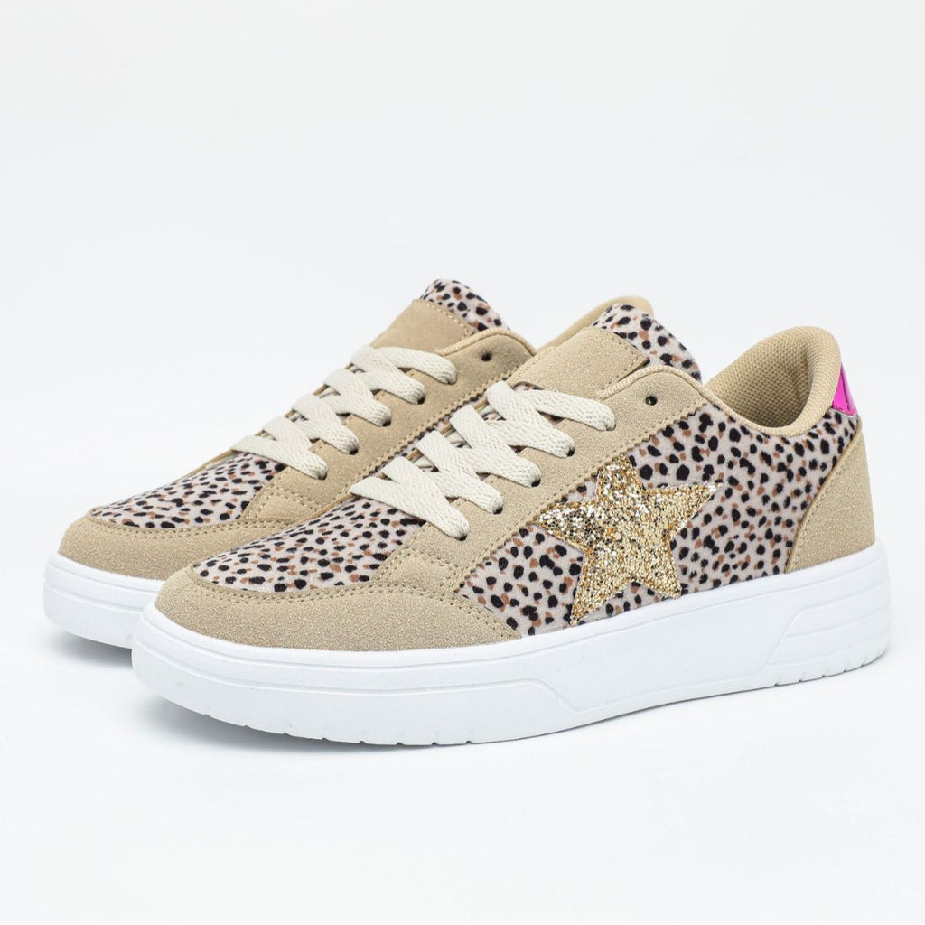 Mens And Womens Leopard-print Skate Shoes With A Personalized Retro Casual Sporty Style