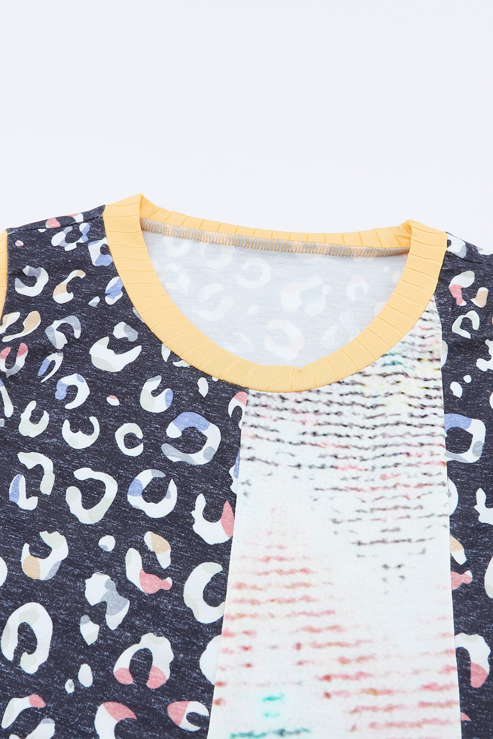 Multicolor Seamed Patchwork V Neck Plus Size Sleeveless Top