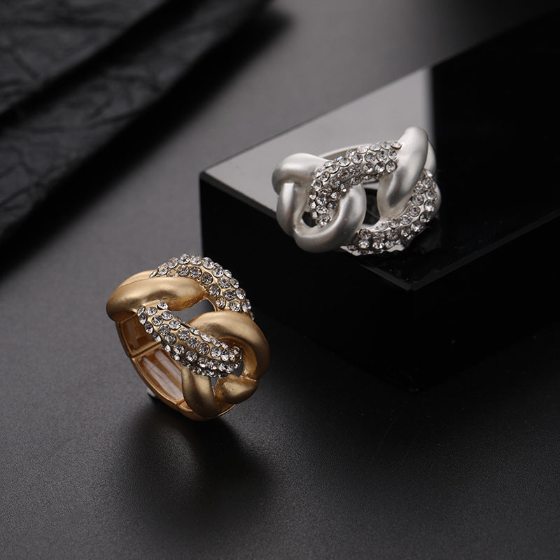 Elastic Metal Ladies Brushed Ring Wholesale