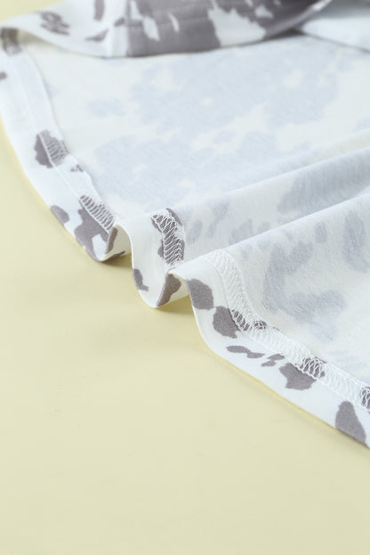 Brown Cow Print Racerback Tank Top