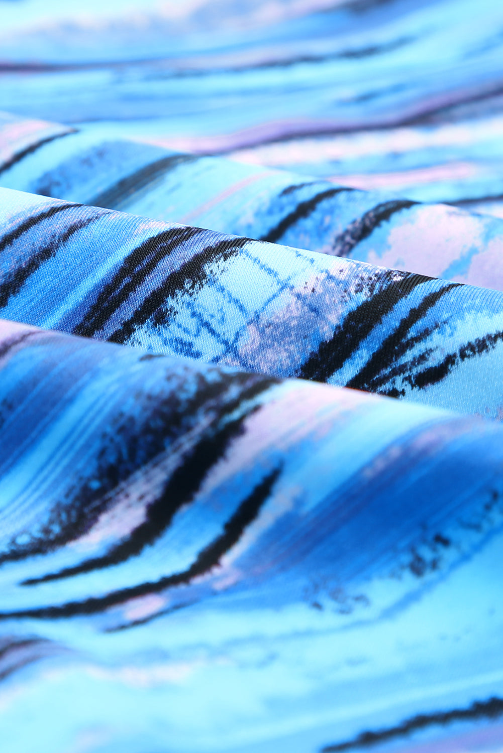 Multicolor Abstract Print Criss Cross Strappy Two-piece Tankini