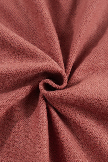 Khaki Printed Plaid Sleeve Patchwork Collared Textured Sweatshirt