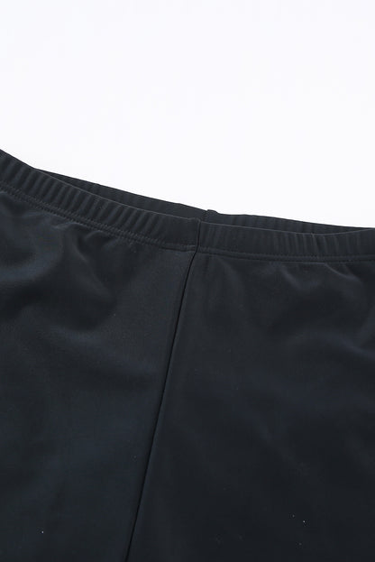 Multicolor Abstract Print Criss Cross Strappy Two-piece Tankini