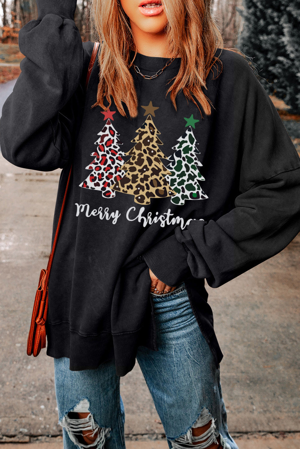 Black GAME DAY Graphic Oversized Sweatshirt