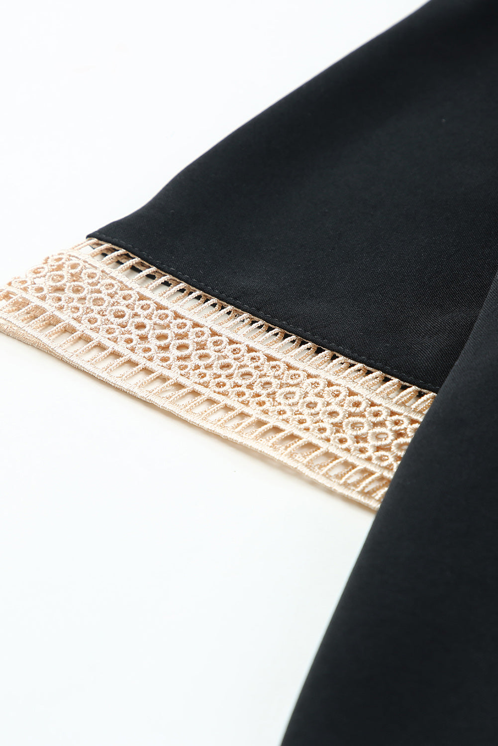 Green Lace Trim V Neck Short Sleeve Blouse