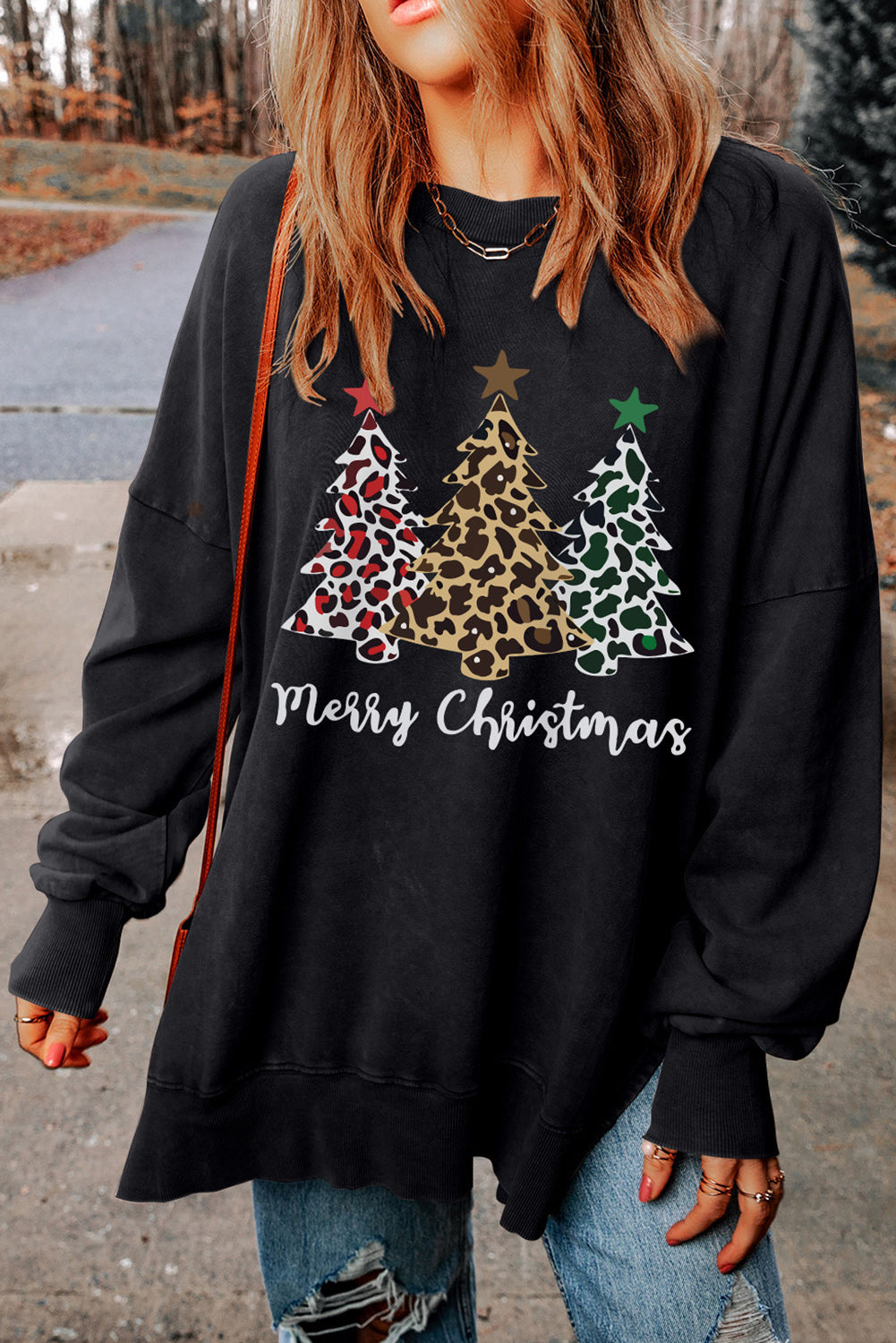 Black GAME DAY Graphic Oversized Sweatshirt