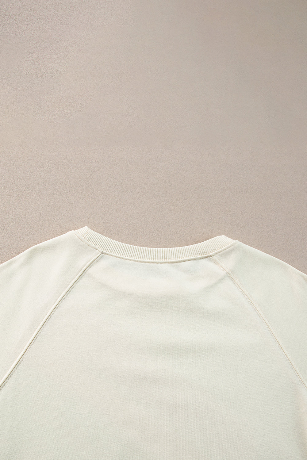 white Rainbow Raglan Sleeve Crew Neck Plus Size Sweatshirt