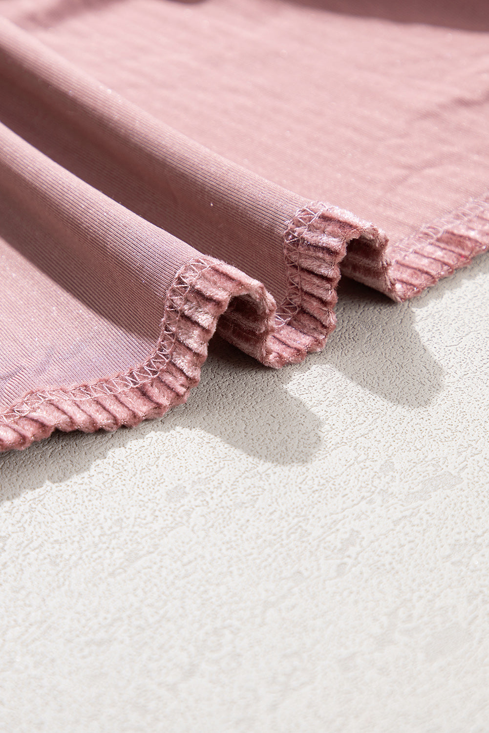 Blackish Green Smocked Ribbed Velvet Babydoll Top