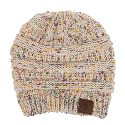INS Colored Thread Variegated Hat Woolen Knitted Hat