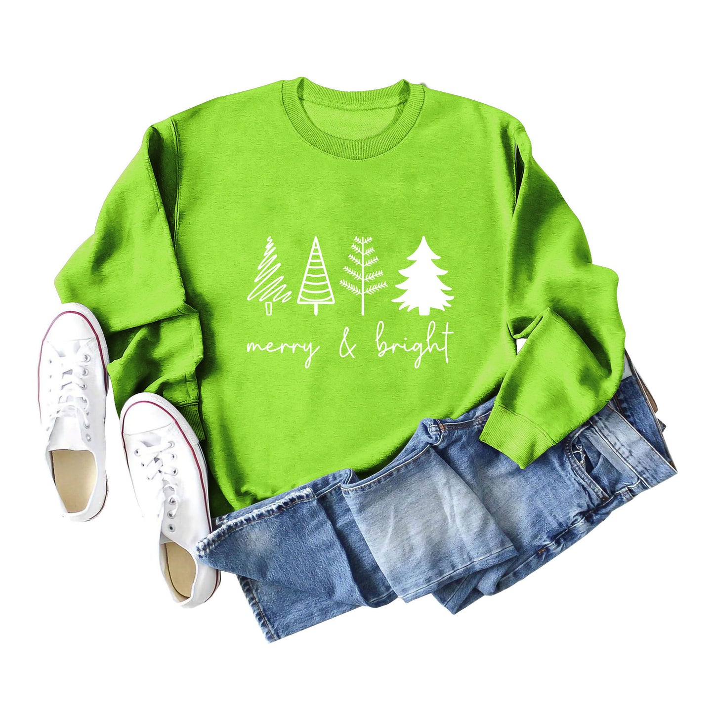 Printing Casual Women's Round Neck Loose Sweatshirt Shirt