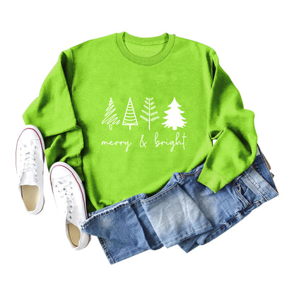 Printing Casual Women's Round Neck Loose Sweatshirt Shirt