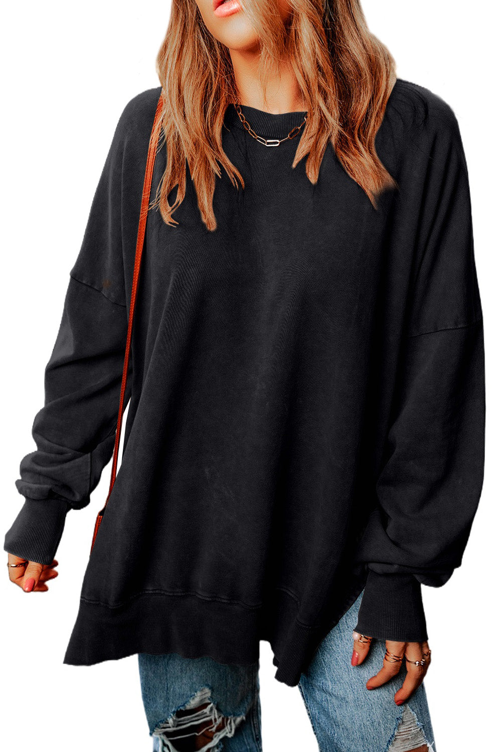 Black GAME DAY Graphic Oversized Sweatshirt