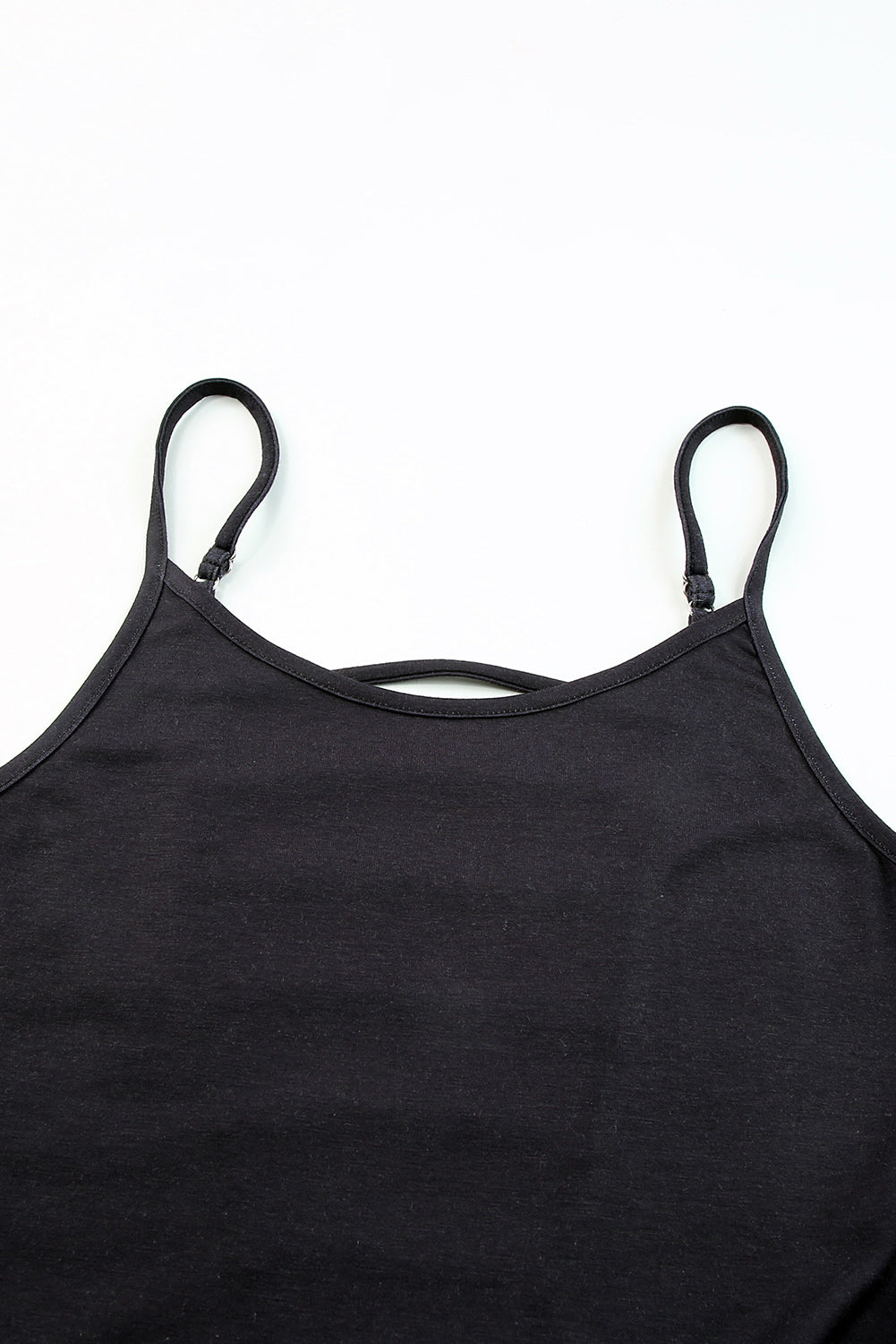 Black Tie-dye Round Neck Short Sleeve Top