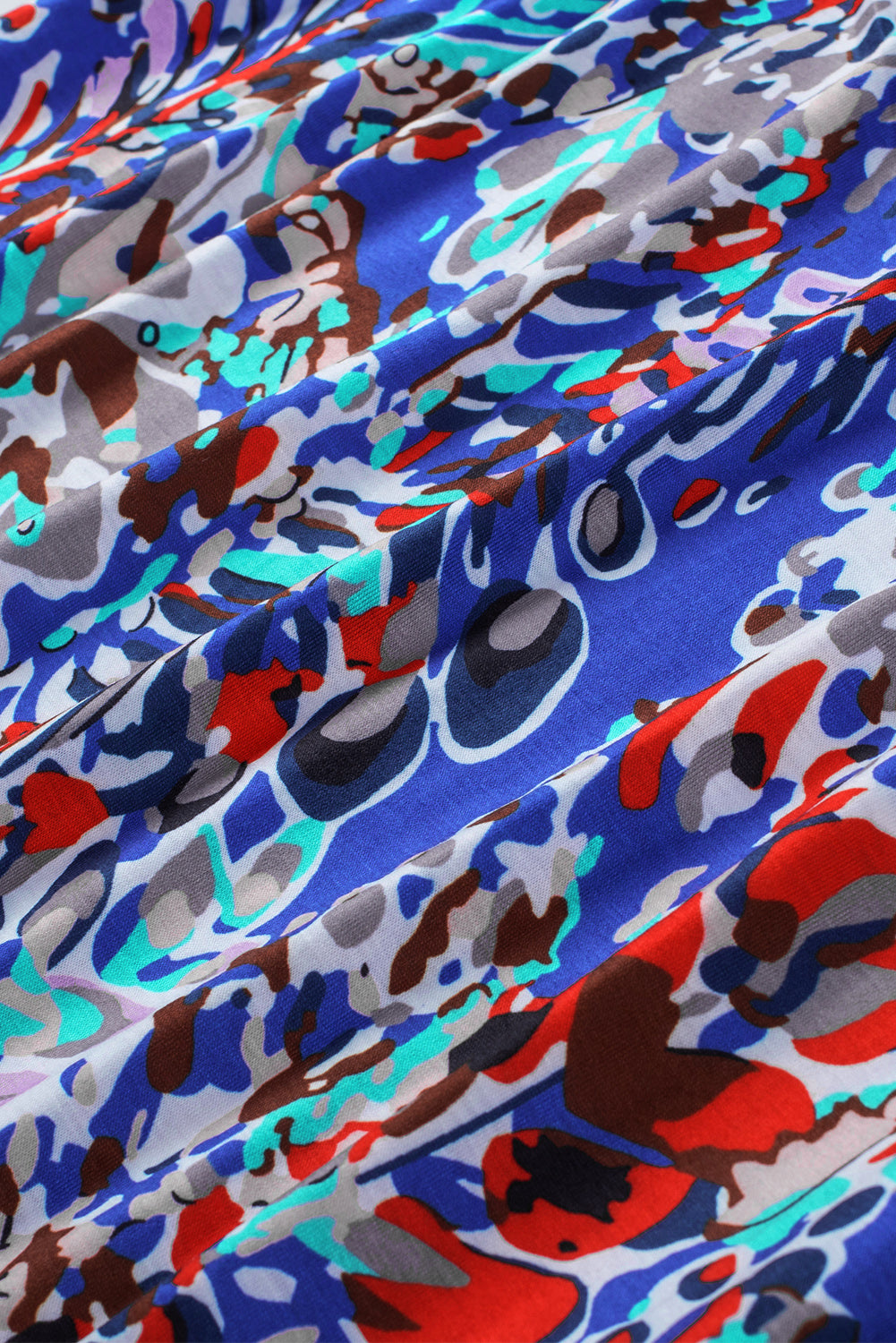 Rose Floral Print Tank Top with Ruffles