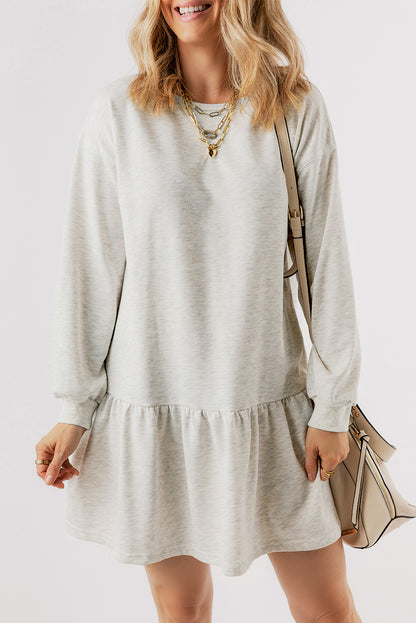 Black Game Day Sequin Rugby Pattern Ruffled Short Dress