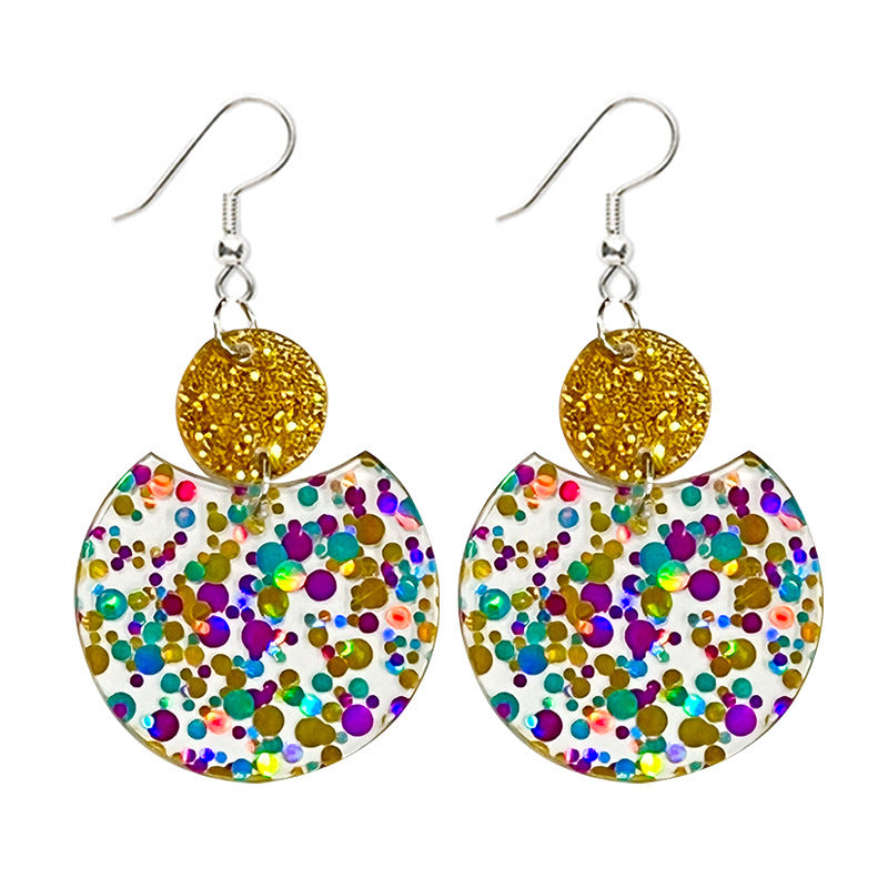 Christmas Geometric Simple Sequins Transparent Earrings