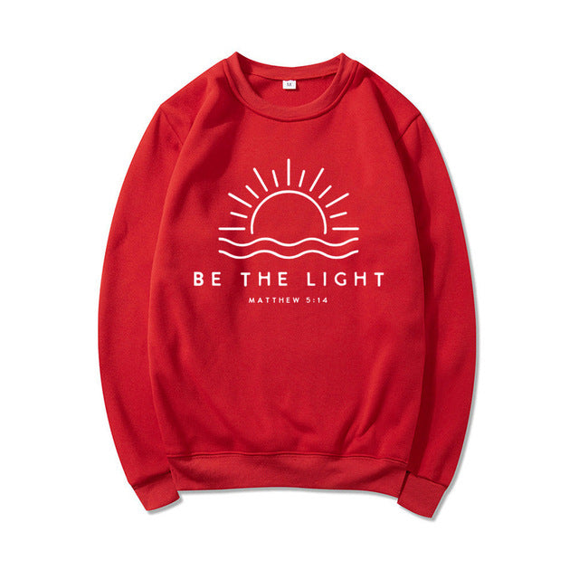 Women's Fleece-lined Crew Neck Sweater Plain Slogan