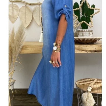 Plus Size Women's Clothing, Foreign Trade Plus Size, New Washed Denim Dresses