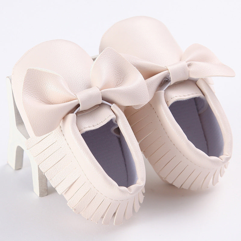 Spring And Autumn New 0-1 Years Old Baby Shoes Tassel Pu Bottom Non-slip Casual Baby Shoes