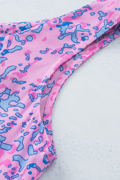 Purple Leopard Print Long Sleeve Shirt Dress