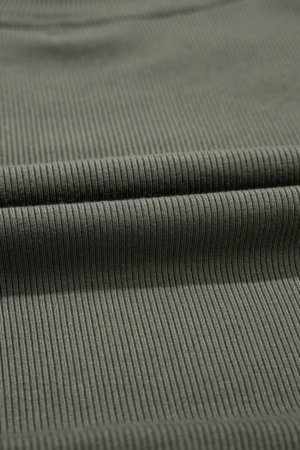 Mist Green Plus Size Thermal Knitted Babydoll Flare Top