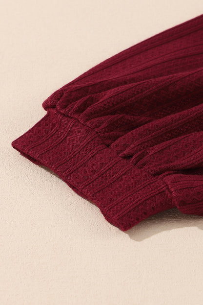 Red Dahlia Merry Christmas Graphic Jacquard Knit Curvy Top