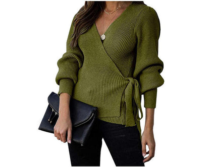 Autumn And Winter New Women's Clothing Solid Color V
