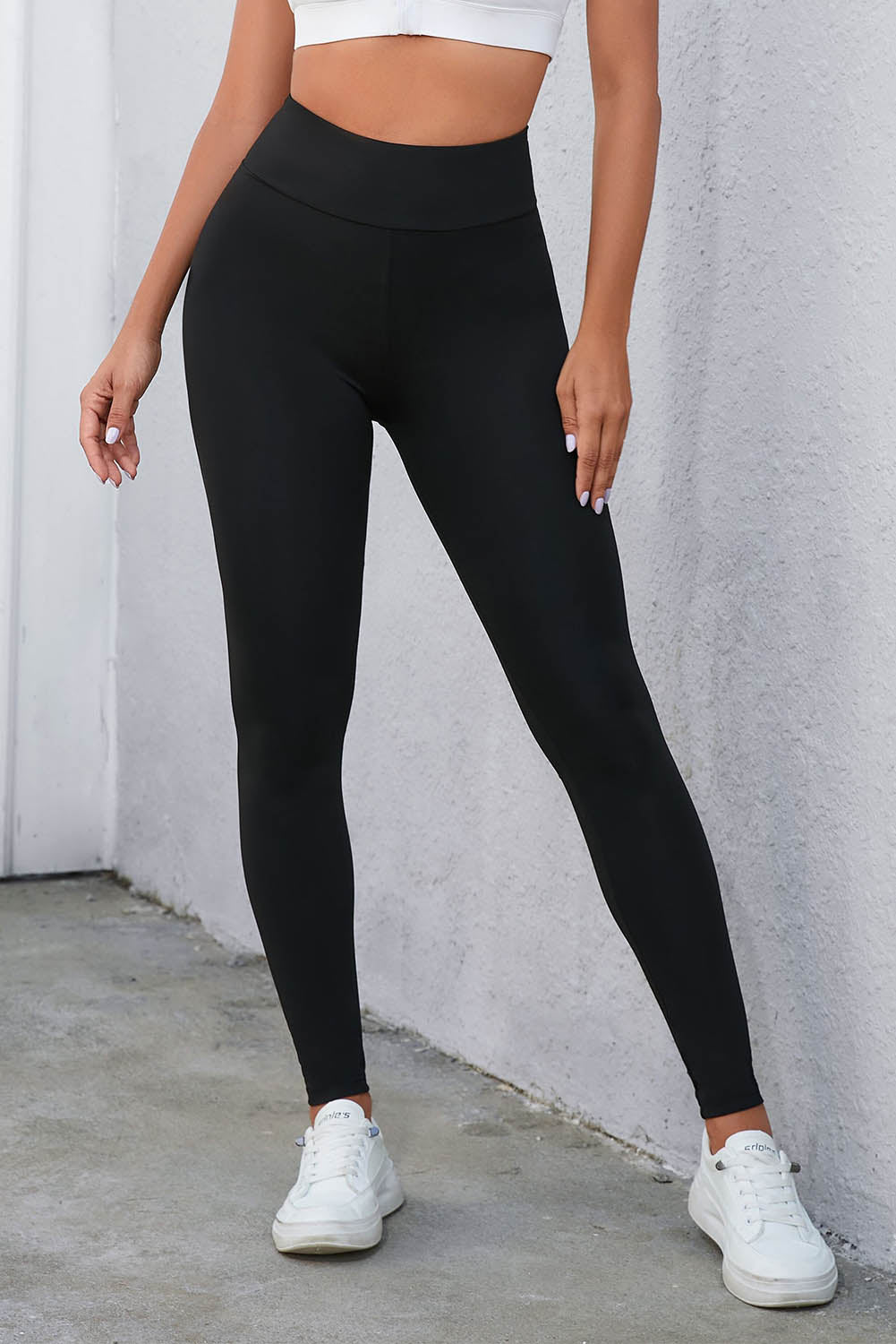 Apricot Criss Cross Tummy Control High Waist Leggings