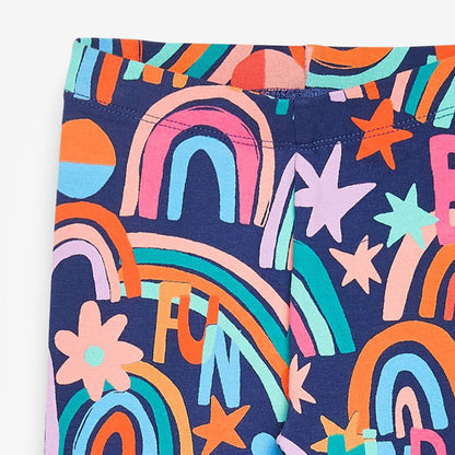 Children's Clothing Autumn New Girl Suit Rainbow Embroidery Hit Color Long-sleeved Children's Suit