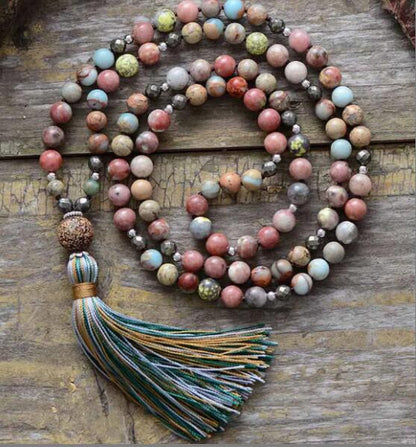 Necklace Amazonite Tassel Pendant Necklace