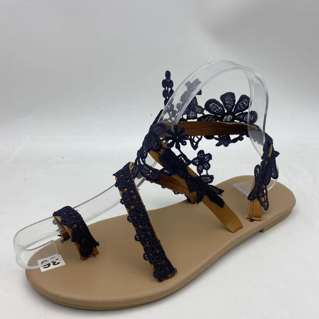 Flower lace sandals