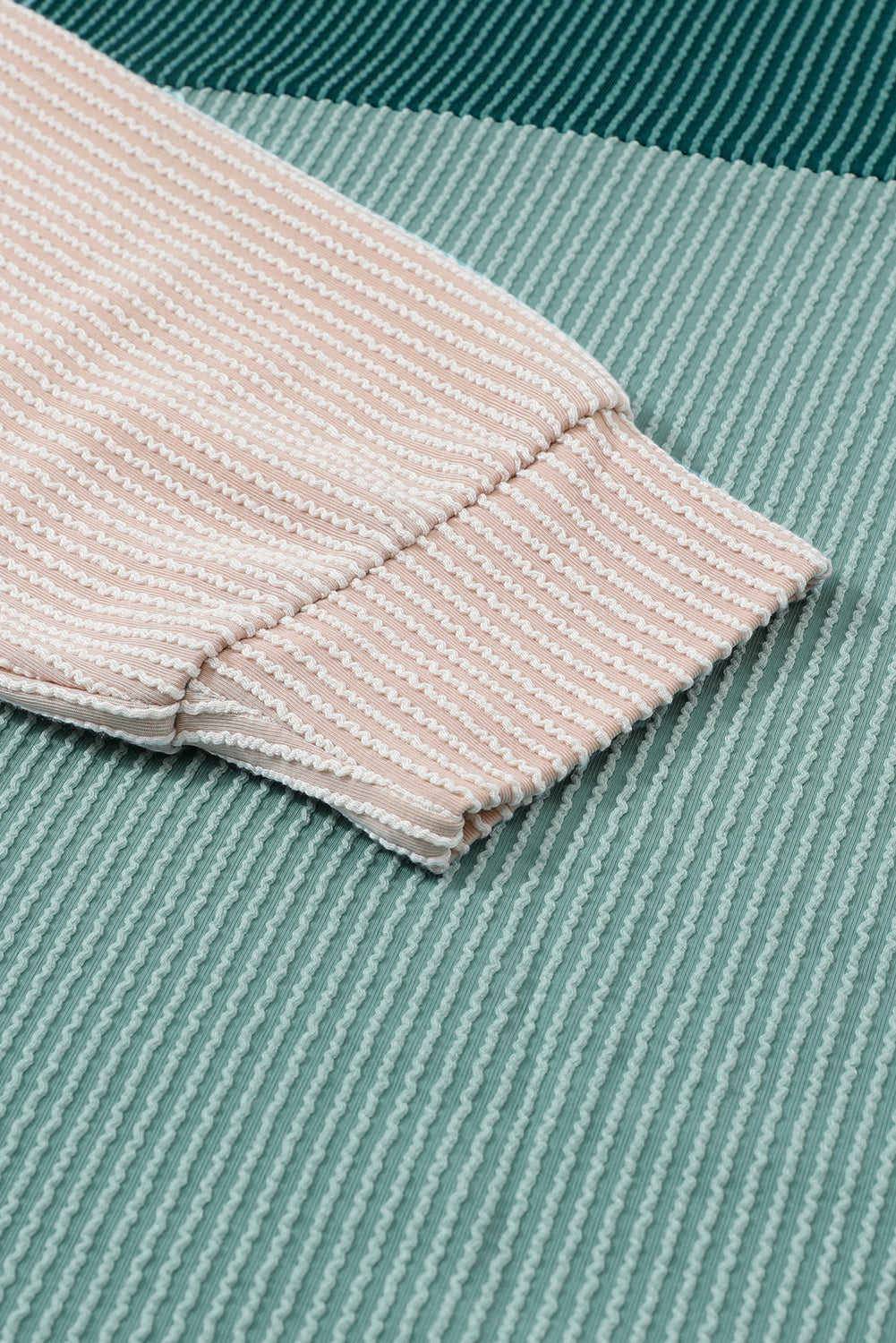 Fiery Red Corded 2pcs Colorblock Pullover and Pants Outfit