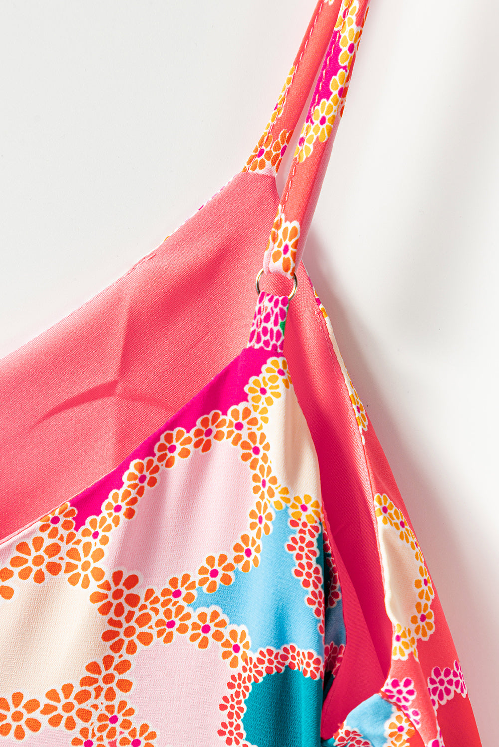 Multicolor Floral Print Bubble Sleeve Shirt