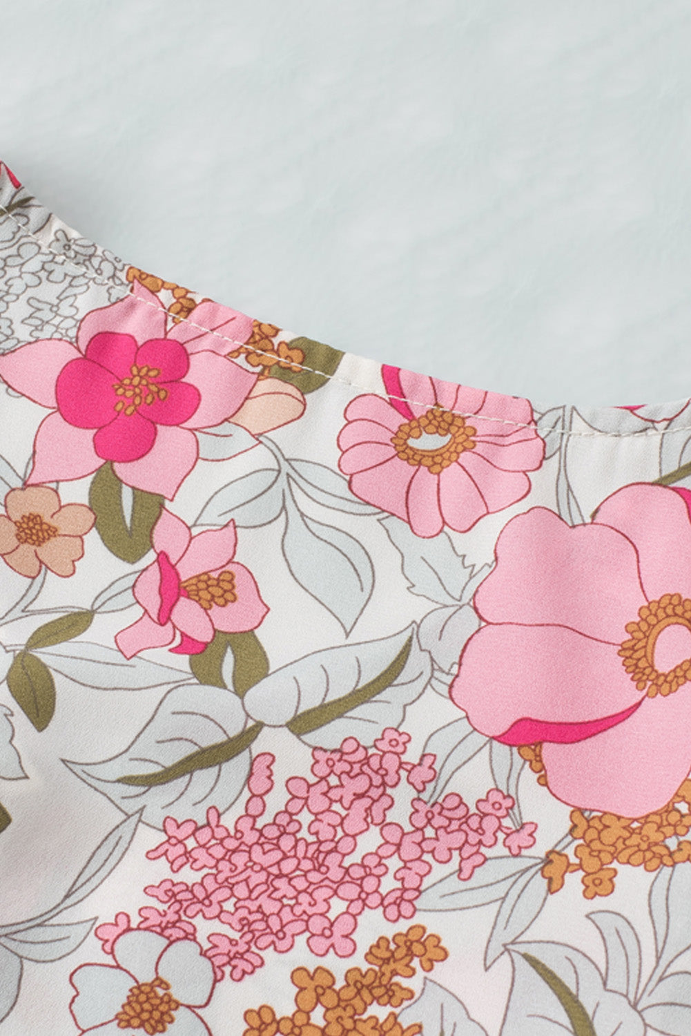 Pink Lace-up Halter Backless High Waist Floral Maxi Dress