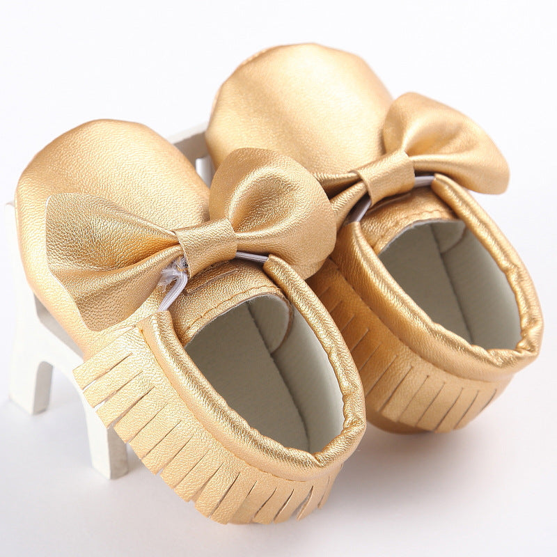 Spring And Autumn New 0-1 Years Old Baby Shoes Tassel Pu Bottom Non-slip Casual Baby Shoes