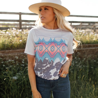 Ethnic Totem Print Women's Summer Short Sleeve