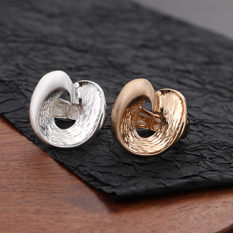 Elastic Metal Ladies Brushed Ring Wholesale