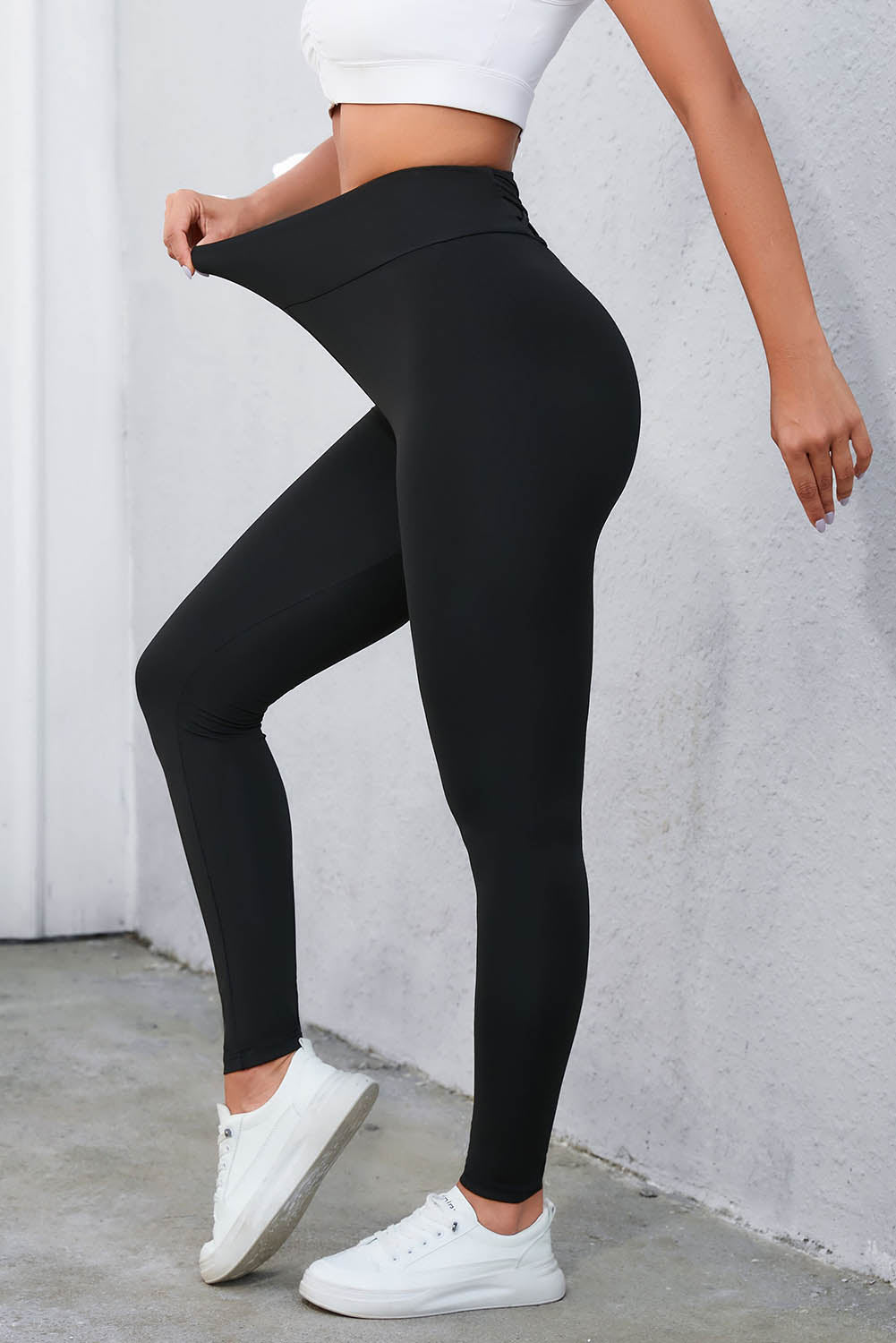 Apricot Criss Cross Tummy Control High Waist Leggings