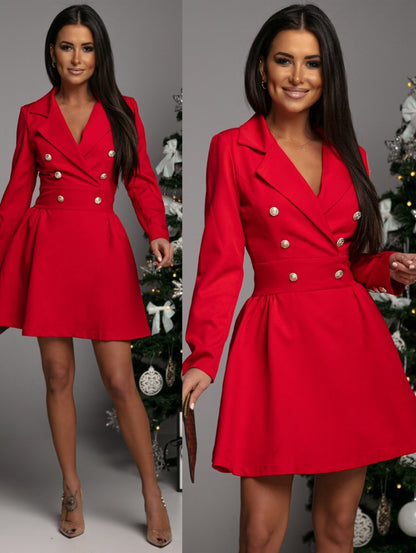 Double Breasted Lapel Business Suit And Dress Women's Clothing