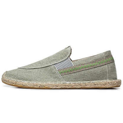 Men's Casual Handmade Linen Canvas Shoes