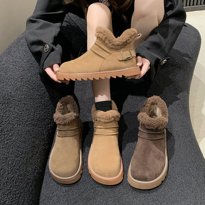 Retro And Fashion All-matching Cotton Boots