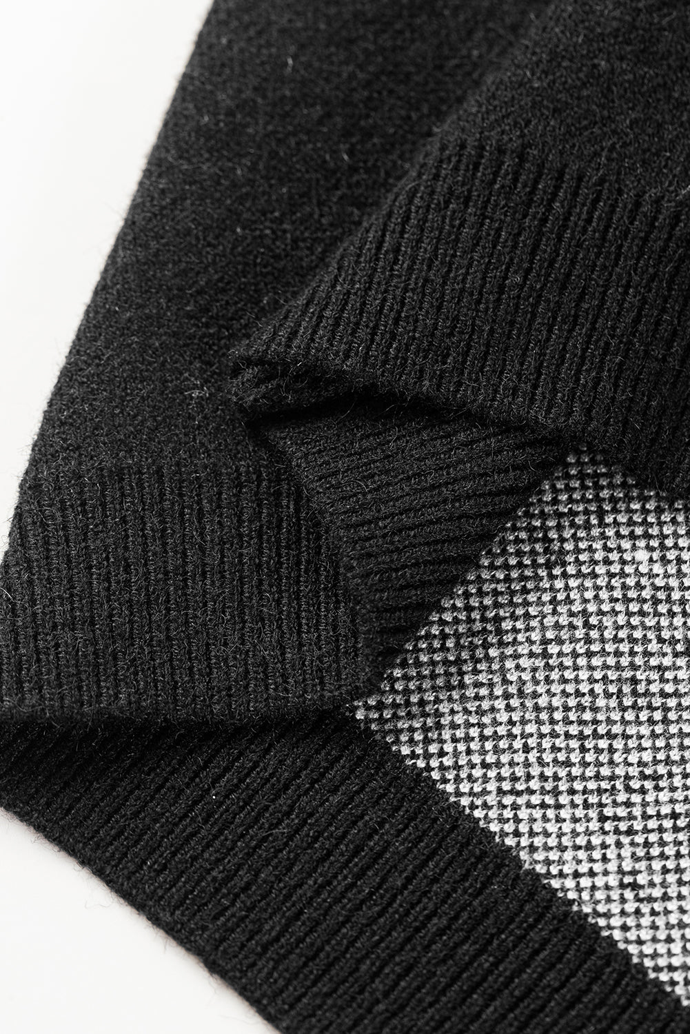 Blackish Green Patch Pocket Ribbed Knit Short Sleeve Sweater