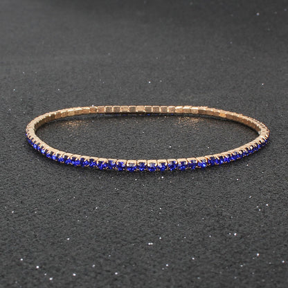 Multicolor Rhinestone Stretch Bracelet Shiny And Simple Bracelet Ornament