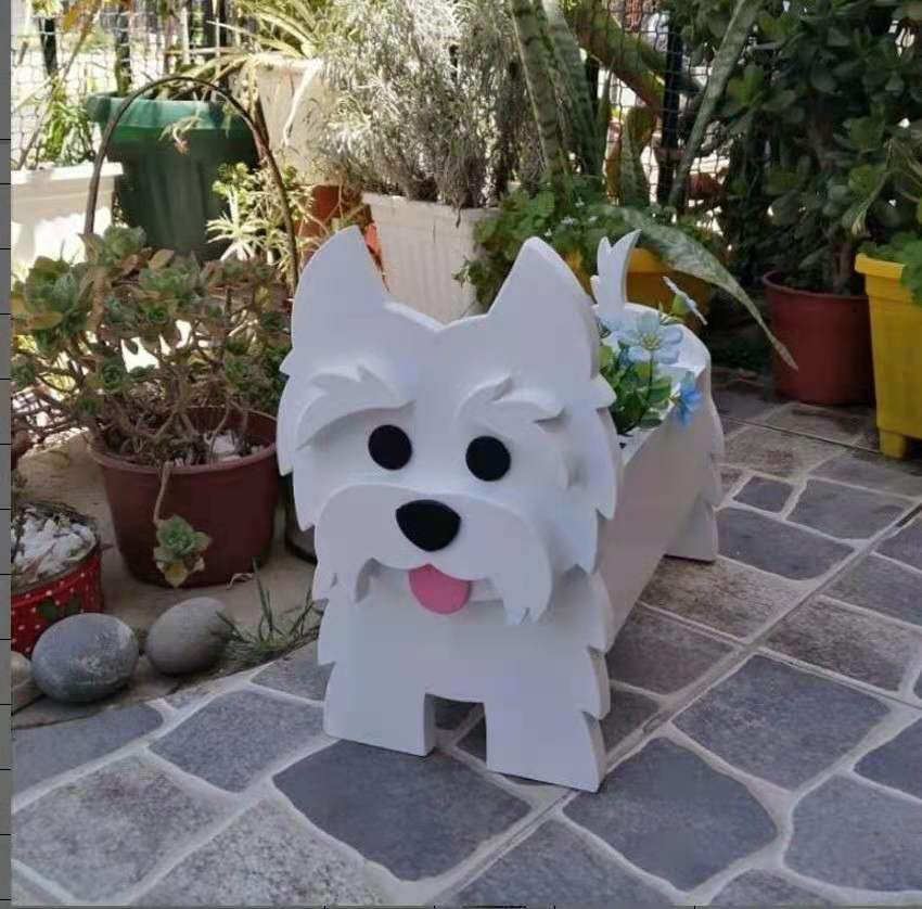 Dog Flower Pot Pet Garden Decoration