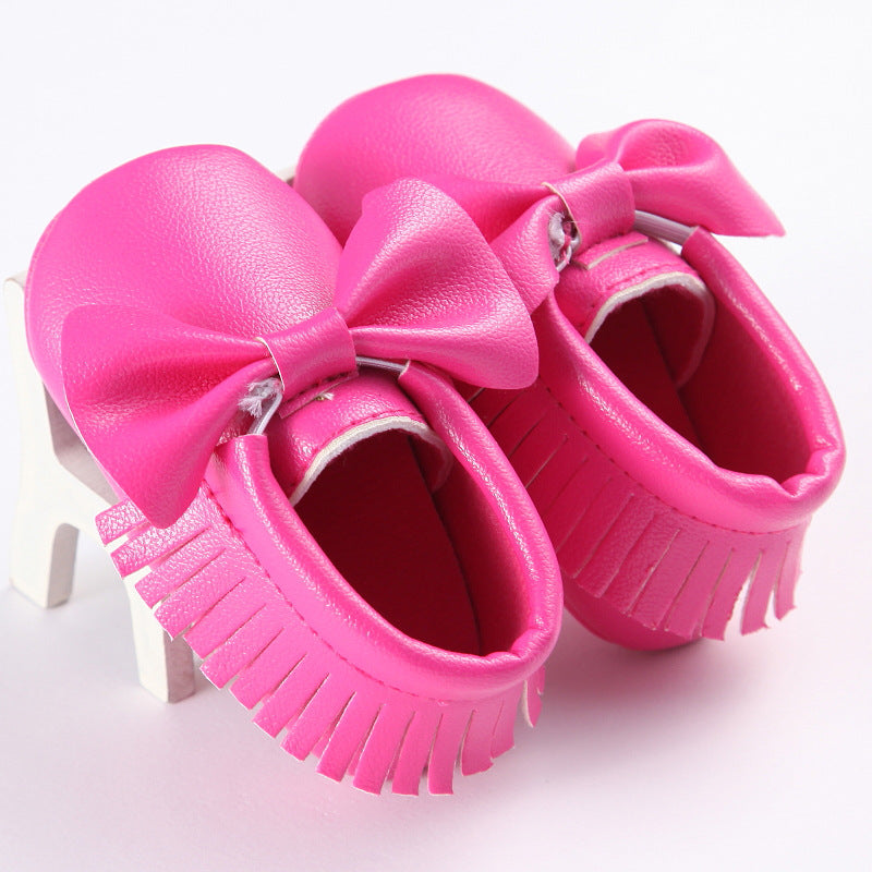 Spring And Autumn New 0-1 Years Old Baby Shoes Tassel Pu Bottom Non-slip Casual Baby Shoes