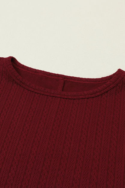 Red Dahlia Merry Christmas Graphic Jacquard Knit Curvy Top