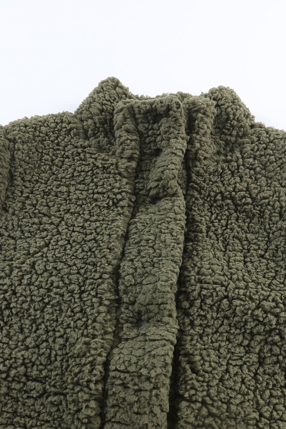 Khaki Plus Size Pocketed Sherpa Vest